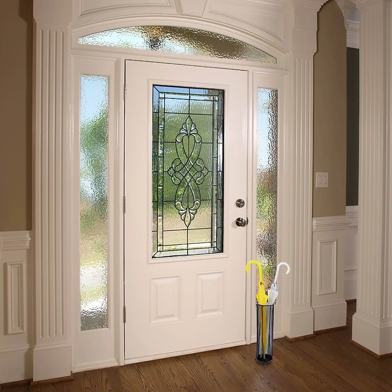 Mind Reader Black Metal Mesh Umbrella Holder Rack Stand