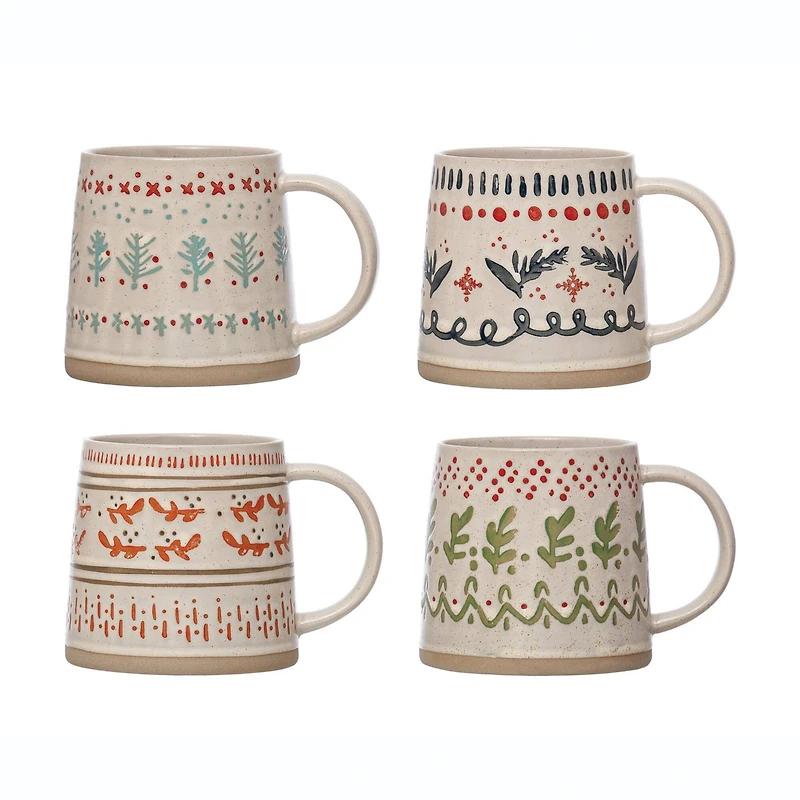 Hello Honey® 16oz. Cozy Cabin Holiday Stoneware Mug Set