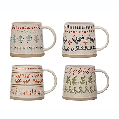 Hello Honey® 16oz. Cozy Cabin Holiday Stoneware Mug Set