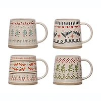 Hello Honey® 16oz. Cozy Cabin Holiday Stoneware Mug Set