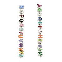 Rhodium Mixed Enamel Metal Alphabet Beads by Bead Landing™