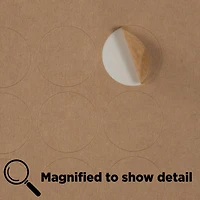 JAM Paper Brown Kraft Circle Label Stickers
