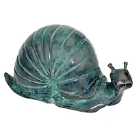 Design Toscano 14" Cast Bronze Land Snail Garden Statue
