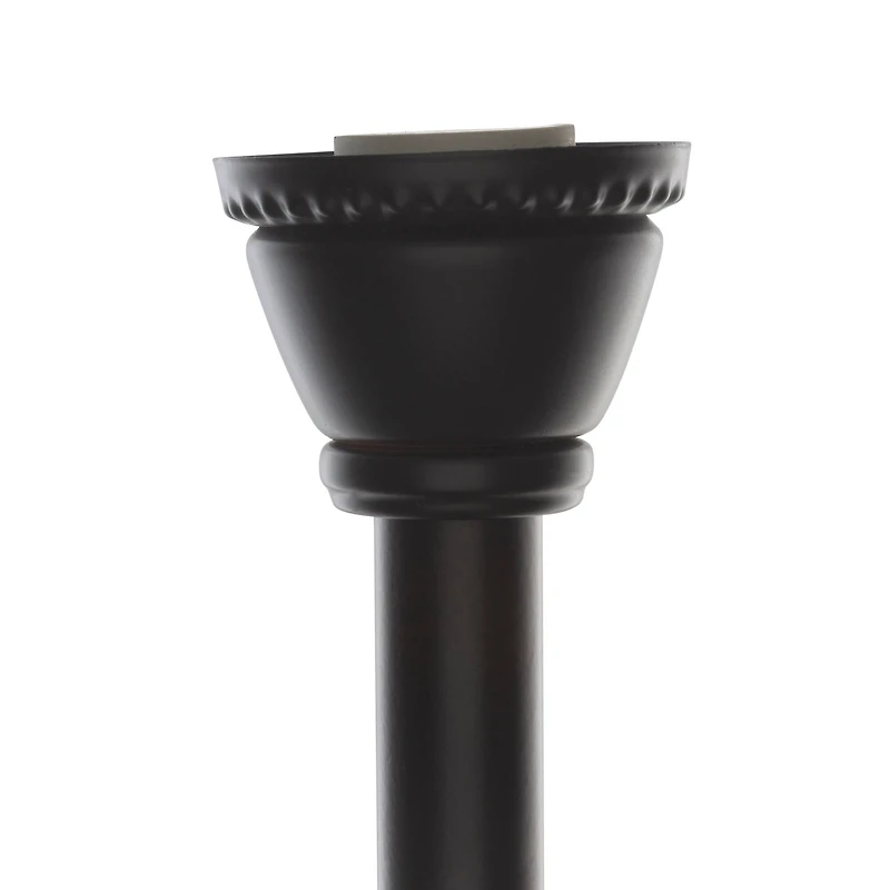 Bath Bliss Matte Black Decorative Tension Shower Rod