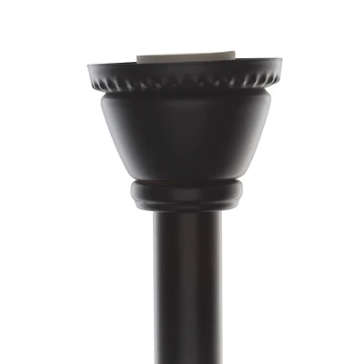 Bath Bliss Matte Black Decorative Tension Shower Rod