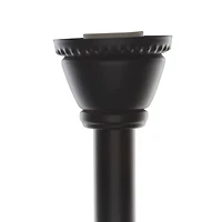 Bath Bliss Matte Black Decorative Tension Shower Rod