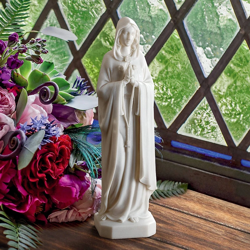 Design Toscano 15" Blessed Virgin Mary Bonded Marble Statue