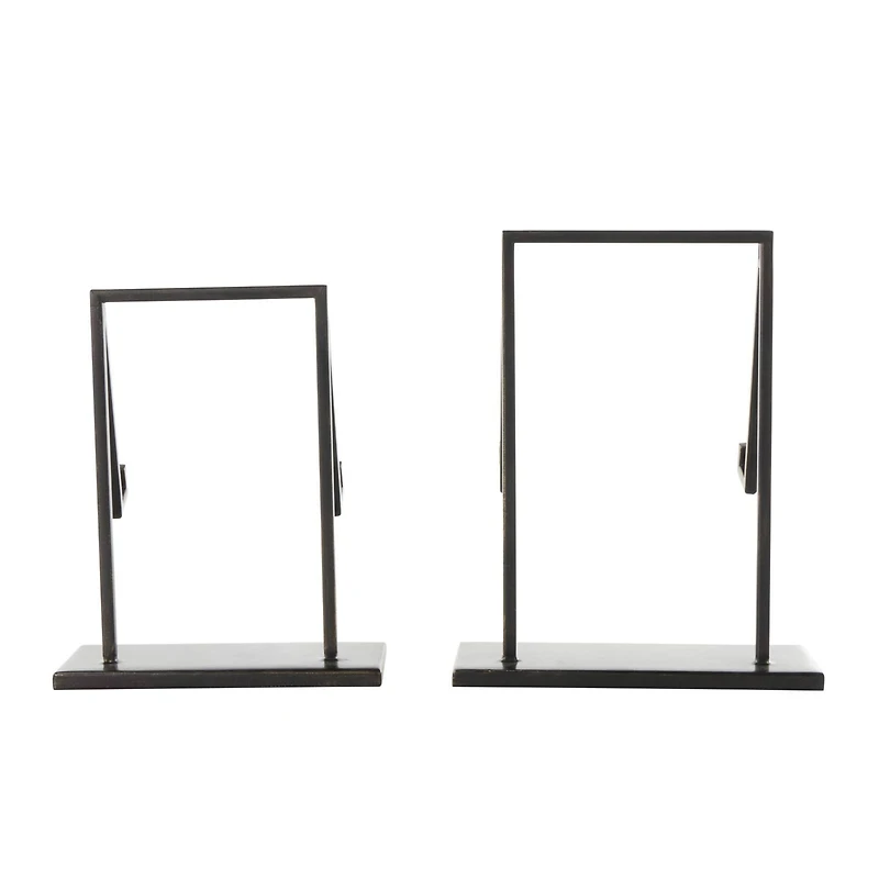Black Metal Modern Abstract Easel Set