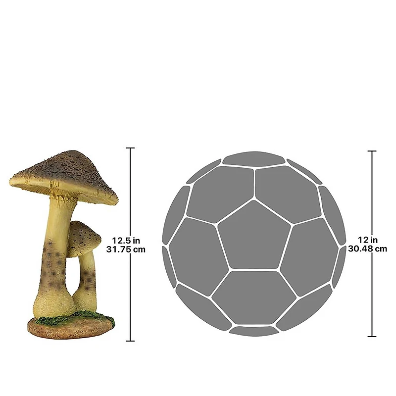 Design Toscano 12.5" Tan Mystic Forest Mushroom Statue