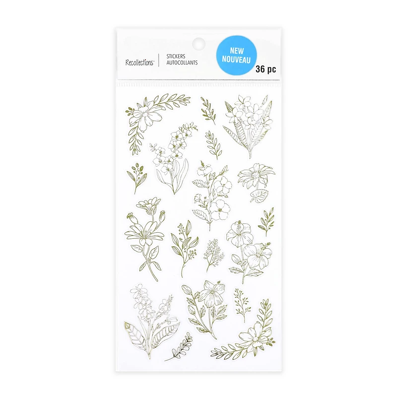 Gold Flower Stickers by Recollections™