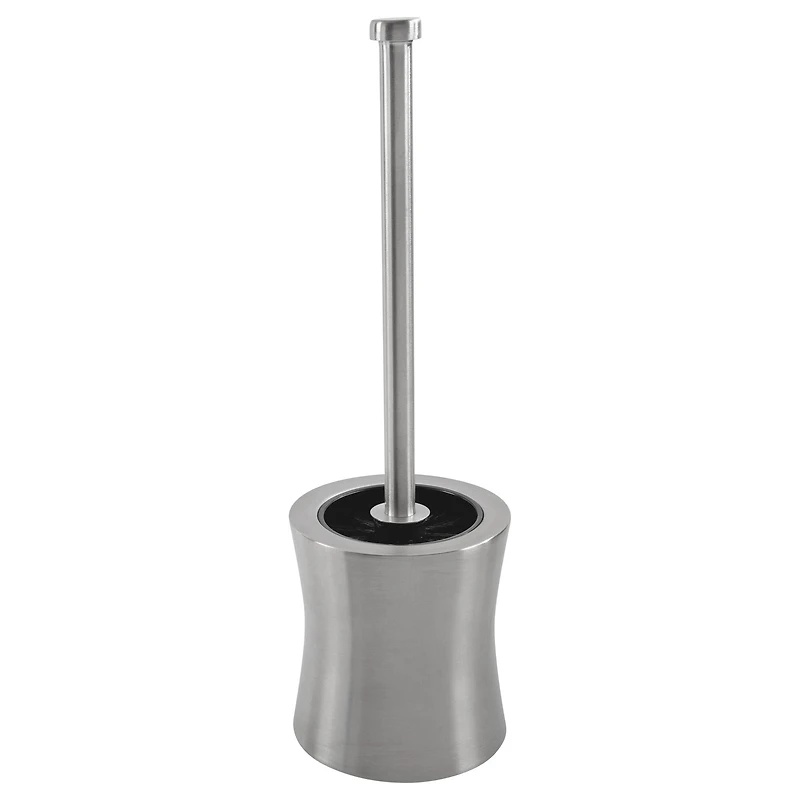 Bath Bliss Hour Glass Shaped Stainless Steel Toilet Brush & Holder