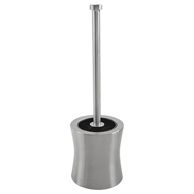 Bath Bliss Hour Glass Shaped Stainless Steel Toilet Brush & Holder