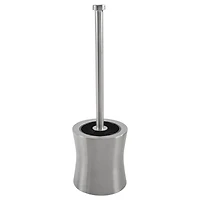 Bath Bliss Hour Glass Shaped Stainless Steel Toilet Brush & Holder