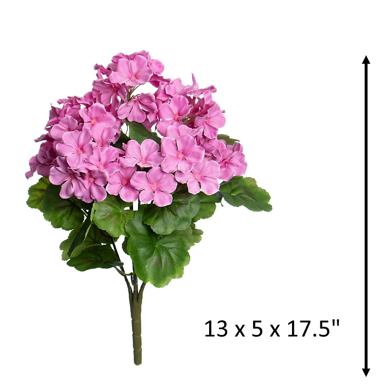 17.5" Geranium Water Resistant Bush by Ashland