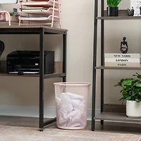 Mind Reader Garbage Round Metal Mesh Waste Basket Recycling Bin