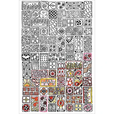 Design Works™ Zenbroidery Cubist Stamped Embroidery Kit