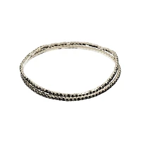 Crystal Lane DIY Silver & Jet Black Rhinestones Bracelets, 2ct.