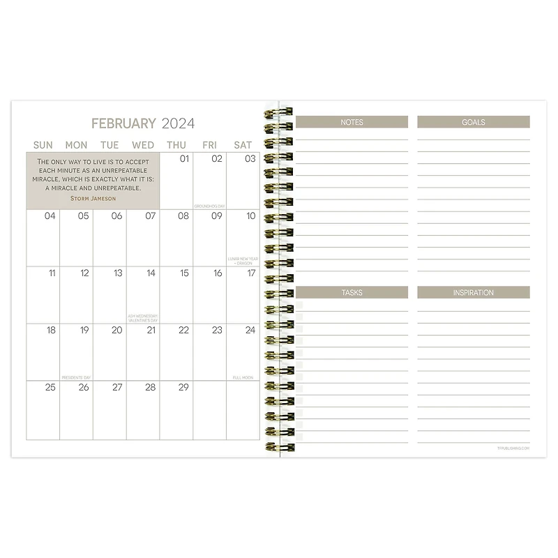 TF Publishing 2024 Stone & Marble Medium Weekly Monthly Planner