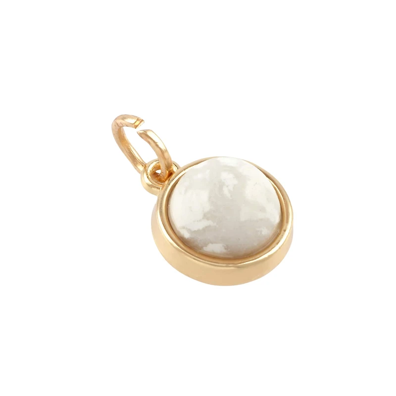 Round White Howlite Charm by Bead Landing™