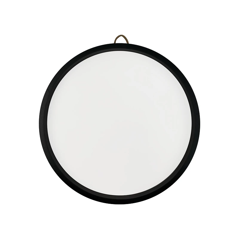 12" Round White Plaque with Black Frame by Make Market®