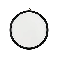 12" Round White Plaque with Black Frame by Make Market®