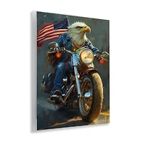 Stupell Industries Patriotic Eagle Motorcycle Wall Plaque Art