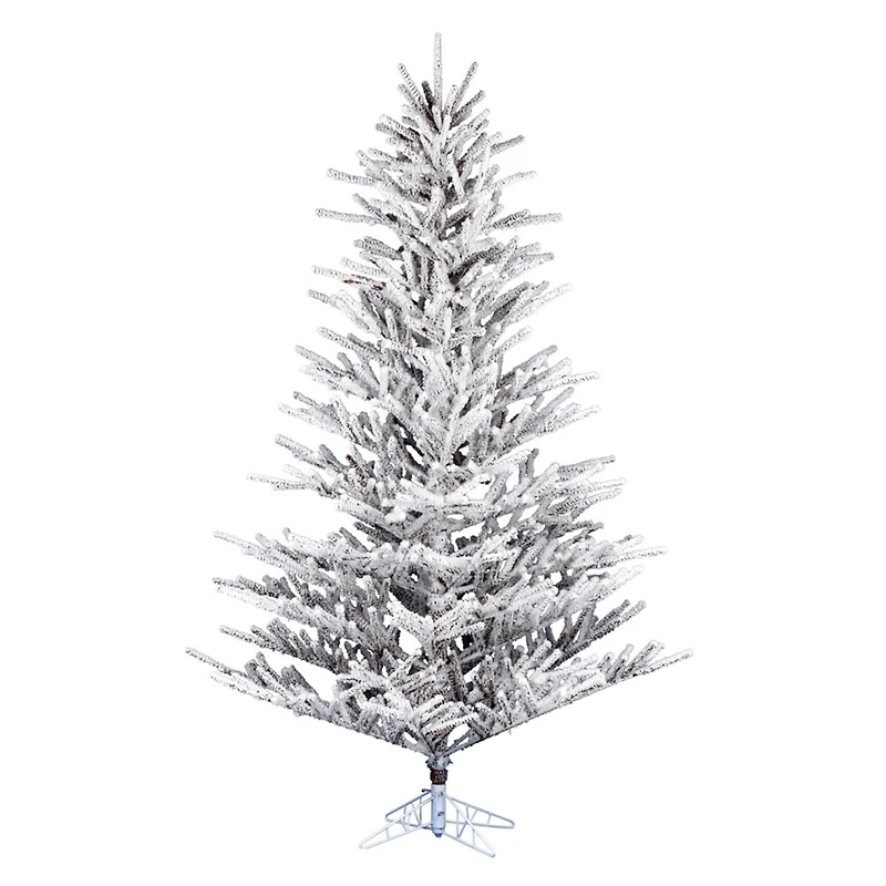 7.5ft. Unlit Flocked Stick Pine Artificial Christmas Tree