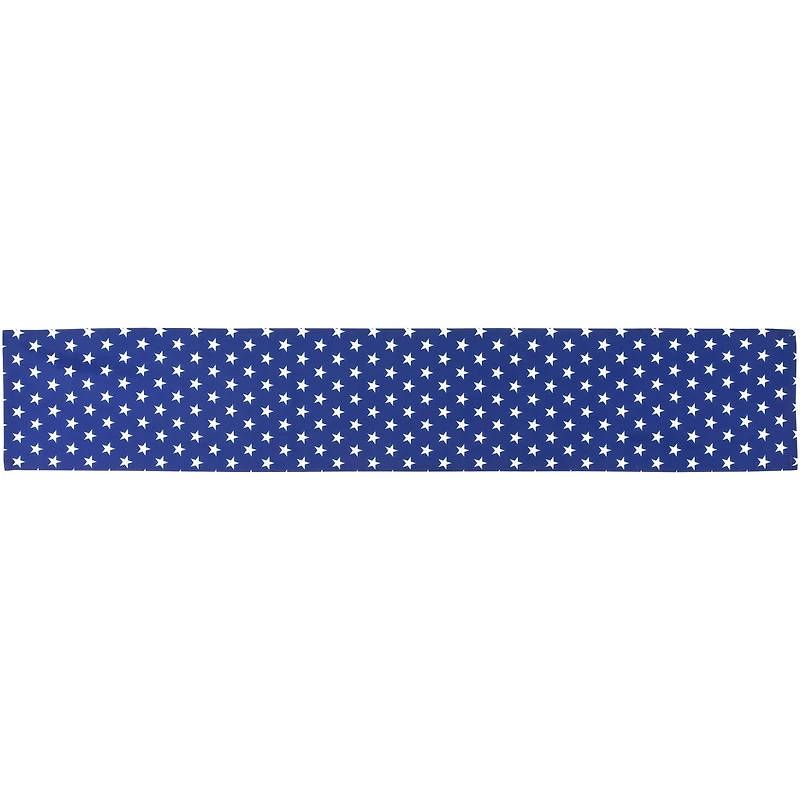 72" Blue & White Stars Patriotic Table Runner