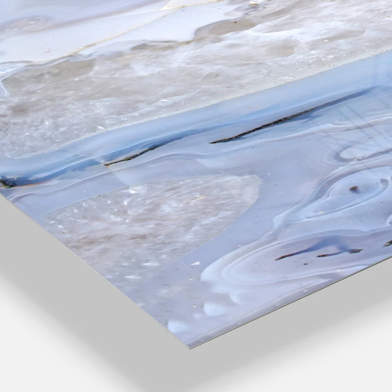 Designart 'Agate Stone Background Modern Rectangular Wall Clock