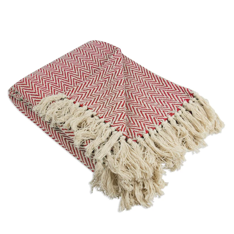 DII® Tango Red Chevron Handloom Throw