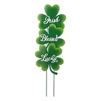Glitzhome® 36.75" St. Patrick's Metal Shamrock Yard Stake Set