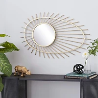 CosmoLiving by Cosmopolitan Gold Metal Contemporary Wall Mirror, 34" x 22" x 1"