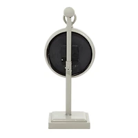 15" White Metal Hanging Clock