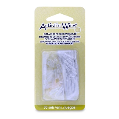 Artistic Wire® Extra Pegs for 3D Bracelet Jig, O.D. & Holder Tubes, 30 Sets