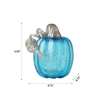 Glitzhome® Glass Pumpkin, Blue
