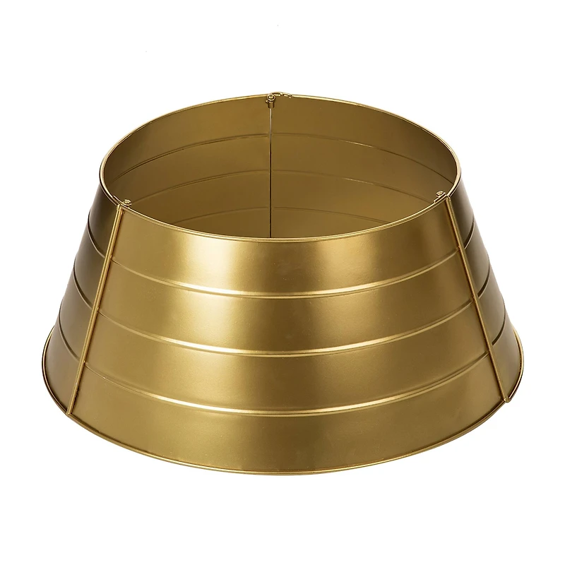 Glitzhome® 22" Christmas Painted Gold Metal Tree Collar