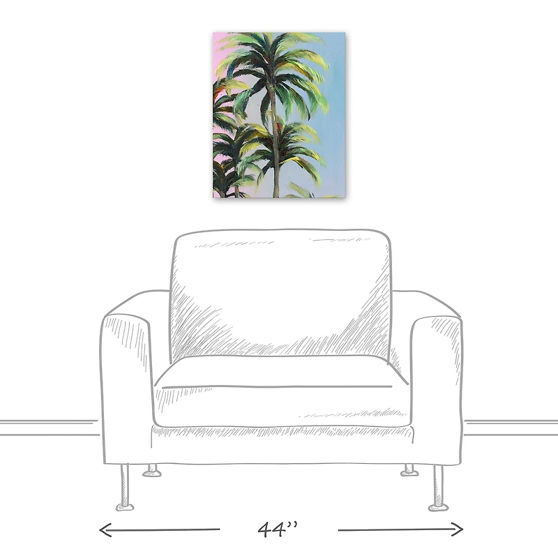 Soft Palms 16" x 20" Canvas Wall Art