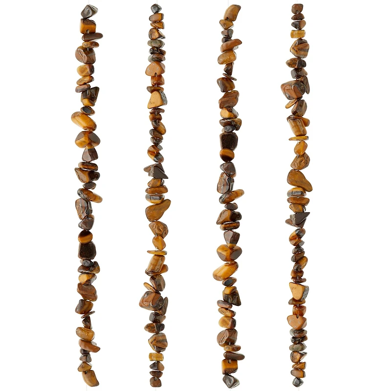 12 Pack:  Tiger Eye Chip Beads, 7mm by Bead Landing™