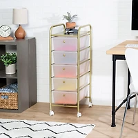 Honey Can Do Gold 5-Drawer Rolling Storage Cart