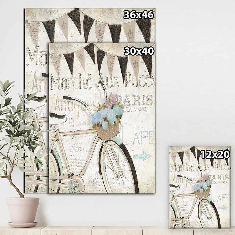 Designart - French Bicycle Flea Market I