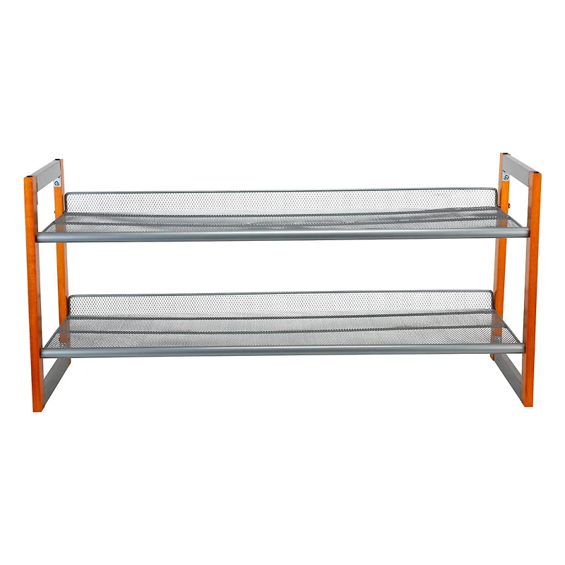 Organize It All Wooden Stackable Shoe Rack