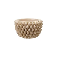 Hello Honey® Cream Stoneware 3D Spiked Formed Planter