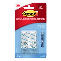 Command™ Clear Crystal Hooks