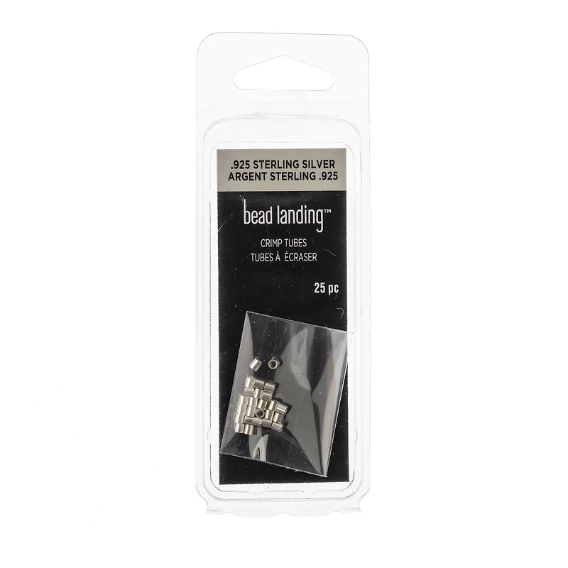 2mm Sterling Silver Crimp Tubes Findings, 25ct. by Bead Landing™