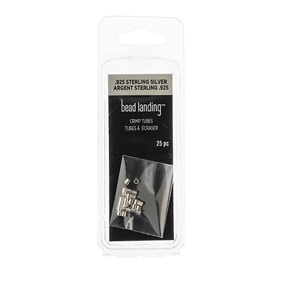 2mm Sterling Silver Crimp Tubes Findings, 25ct. by Bead Landing™