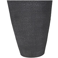 20" Black Ceramic Textured Vase