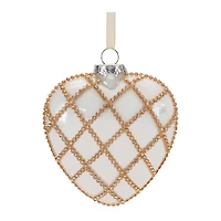4.5" Jeweled Glass Heart Ornaments, 12ct.