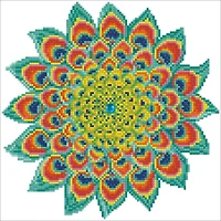 Diamond Dotz® Intermediate Peacock Mandala Diamond Painting Kit