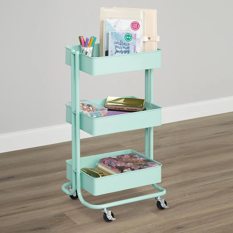 Lexington 3-Tier Rolling Cart by Simply Tidy