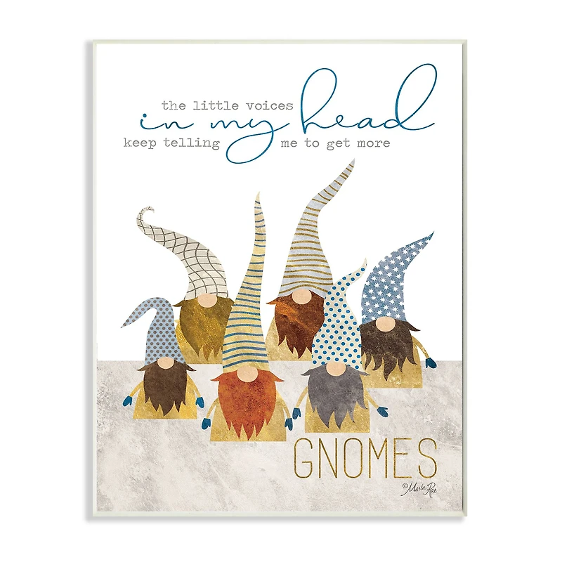 Stupell Industries Voices in My Head Garden Gnome Wall Plaque